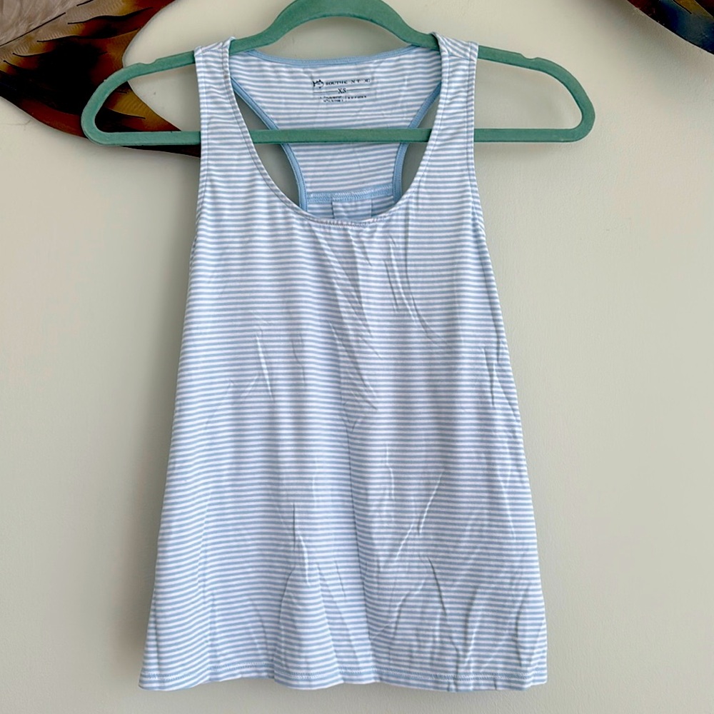 Striped White Tank Top